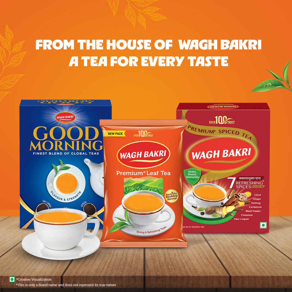 Wagh Bakri Premium Assam Leaf Tea Bold, Aromatic Kadak Chai Combo