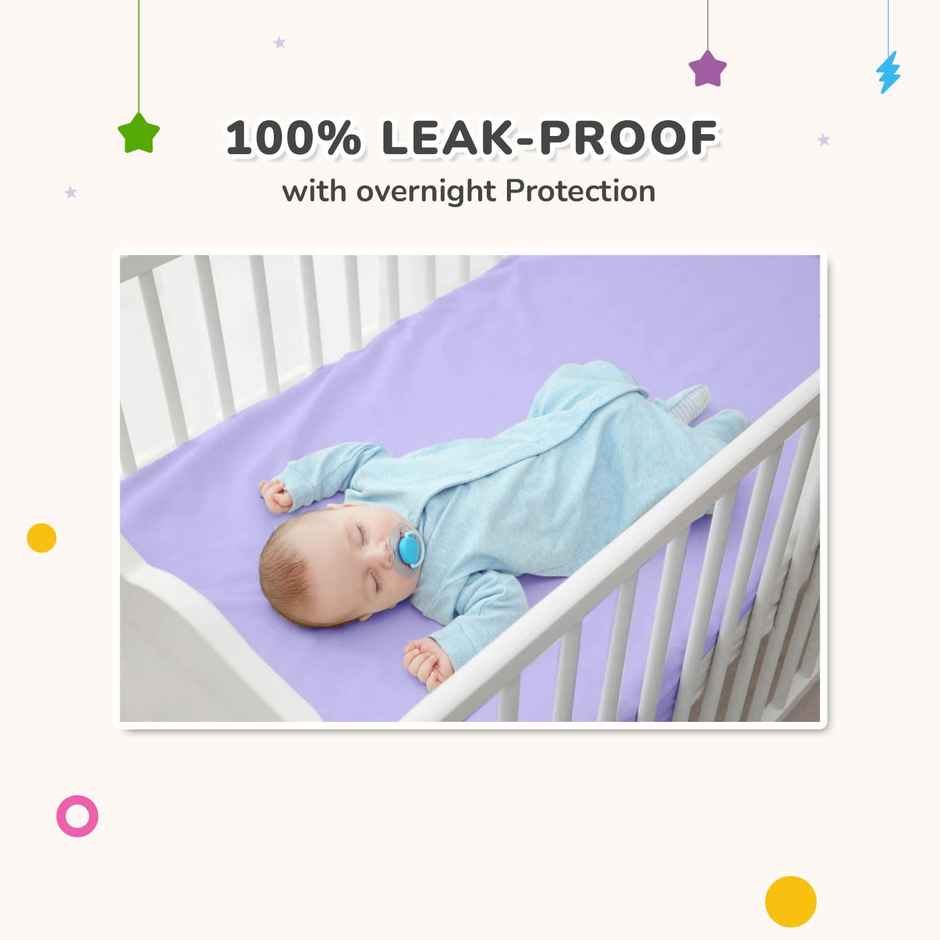 R for Rabbit Waterproof Quick Dry Sheet Bliss(Size-L,Blue-Purple,Pack of 2)