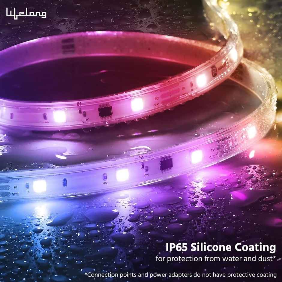 Lifelong Smart LED Strip Lights 5M (16.4 Feet) Works with Alexa & Google| IP65 Waterproof (LLESL5M)