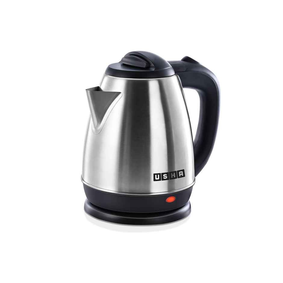 Usha Electric Kettle 1.5L (1200W, Concealed Element, Water Level Indicator, Stainless Steel Finish)