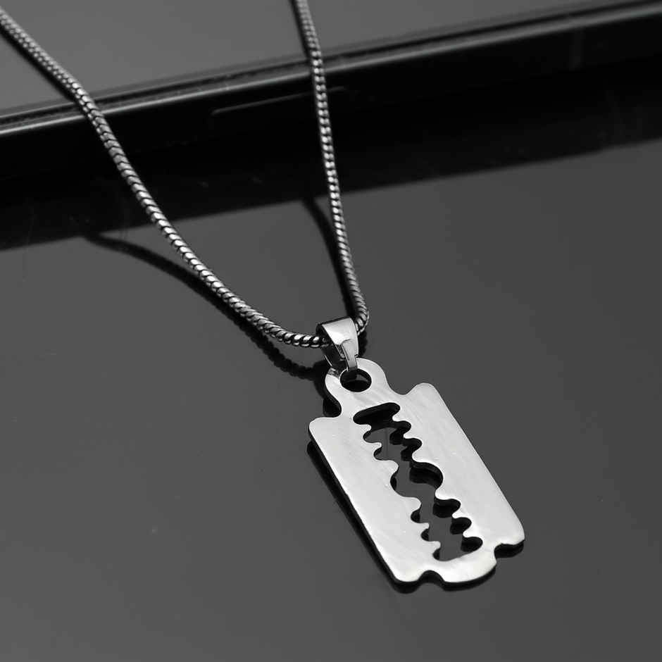 Voylla Eclipse Stylish Black Blade Mens Pendant
