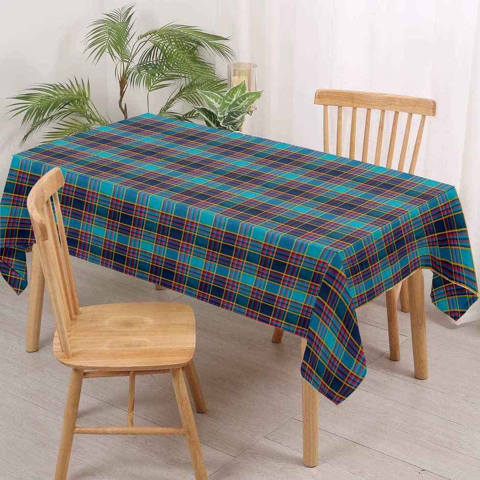 Lushomes Table Cloth - Green Checks | Cotton | Square | 60 x 60 inch | 5 x 5 ft
