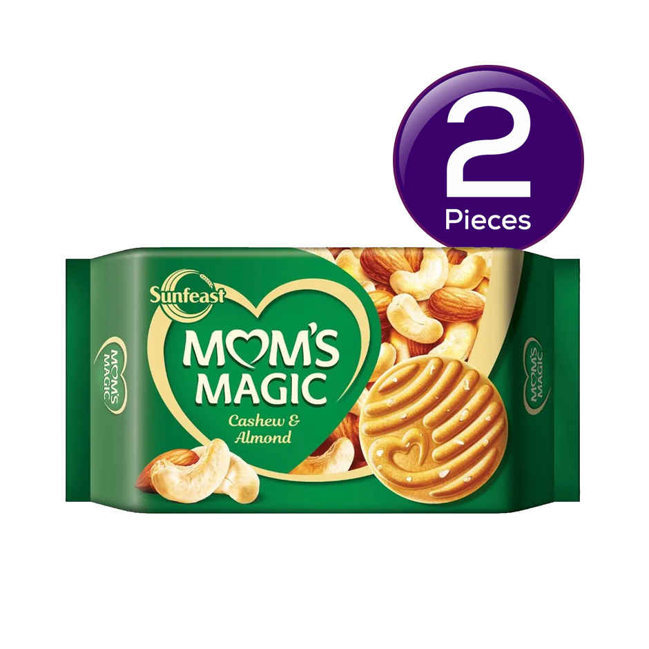 Sunfeast Mom's Magic Rich Cashew Almond Dry Fruit Biscuits | Trans Fat-free Combo