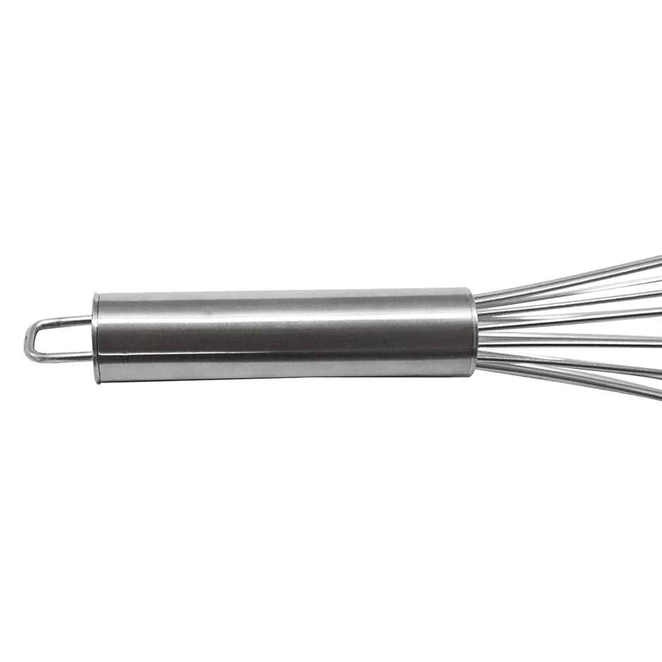 Kuber Industries Stainless Steel Kitchen Utensil Balloon Shape Wire Whisk, 25cm (Silver), Standard