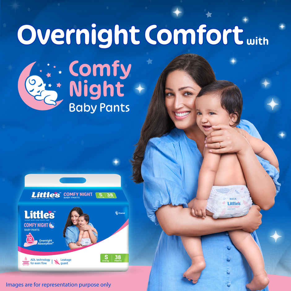 Littles Baby Diapers Pants | Comfy Nights | 4-8 kg | S