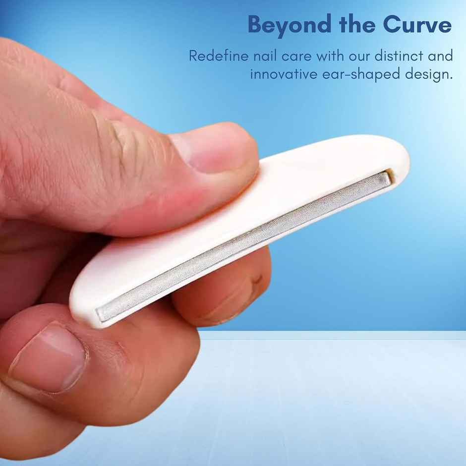 Beaute Secrets Nail Filer and Buffer Professional EarShaped Nail File with Round Blade