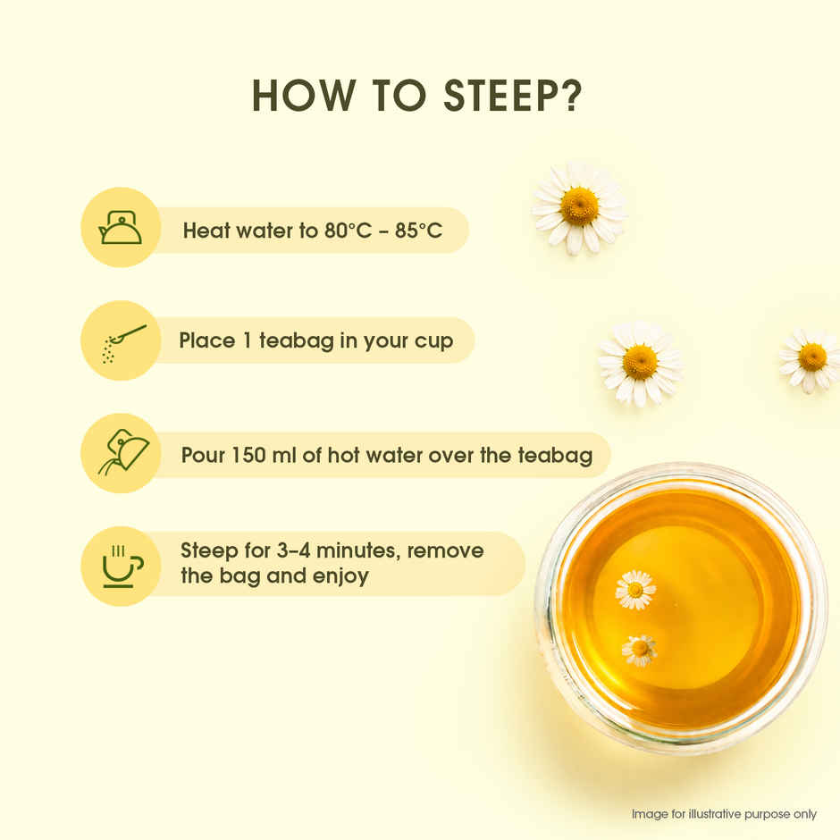 Teabox Chamomile Green Tea | Fresh And Floral Calm Tea Bags | Relaxed Sleep In Every Sip