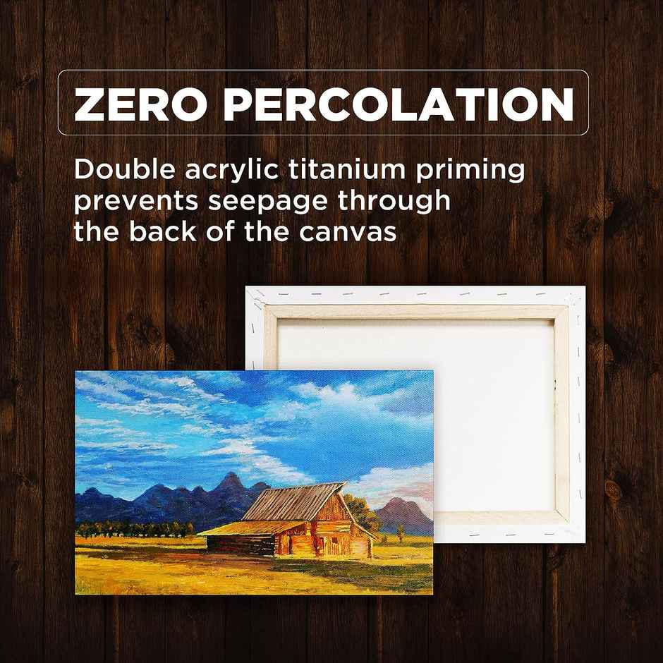 Fevicryl Fine Art Canvas Board 8 X 10, 100% Cotton Fine Grain, For Watercolor, Acrylic & Oil Paint