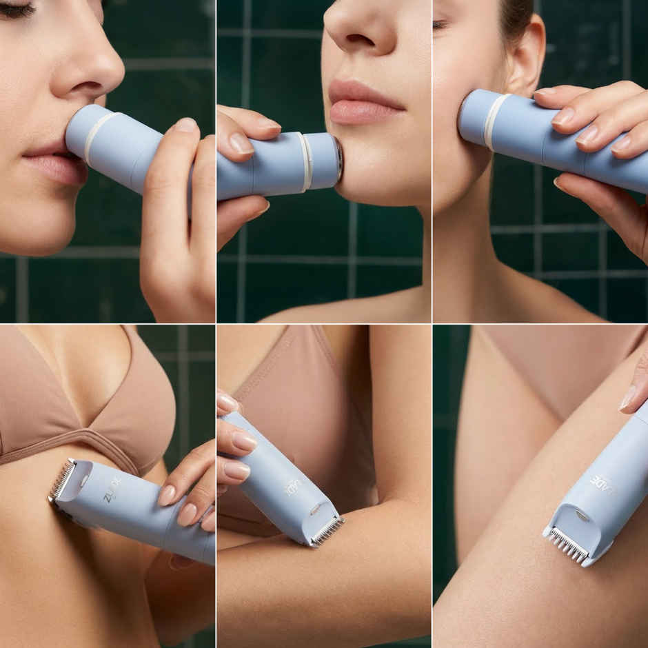 Zlade Summer Vacay | 2-in-1 Rechargeable Bikini Trimmer & Face Shaver for Women