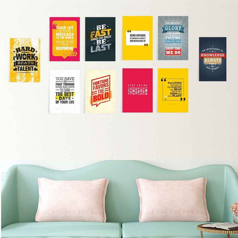Paper Plane Design Wall Posters For Office Decor | Set of 10 | Size | 12 Inch x 18 Inch | D26