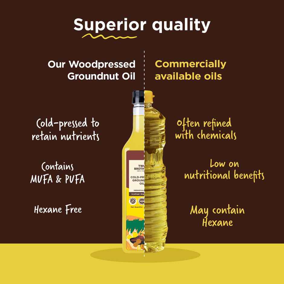 Two Brothers Groundnut Oil Cold-Pressed Single-Filtered
