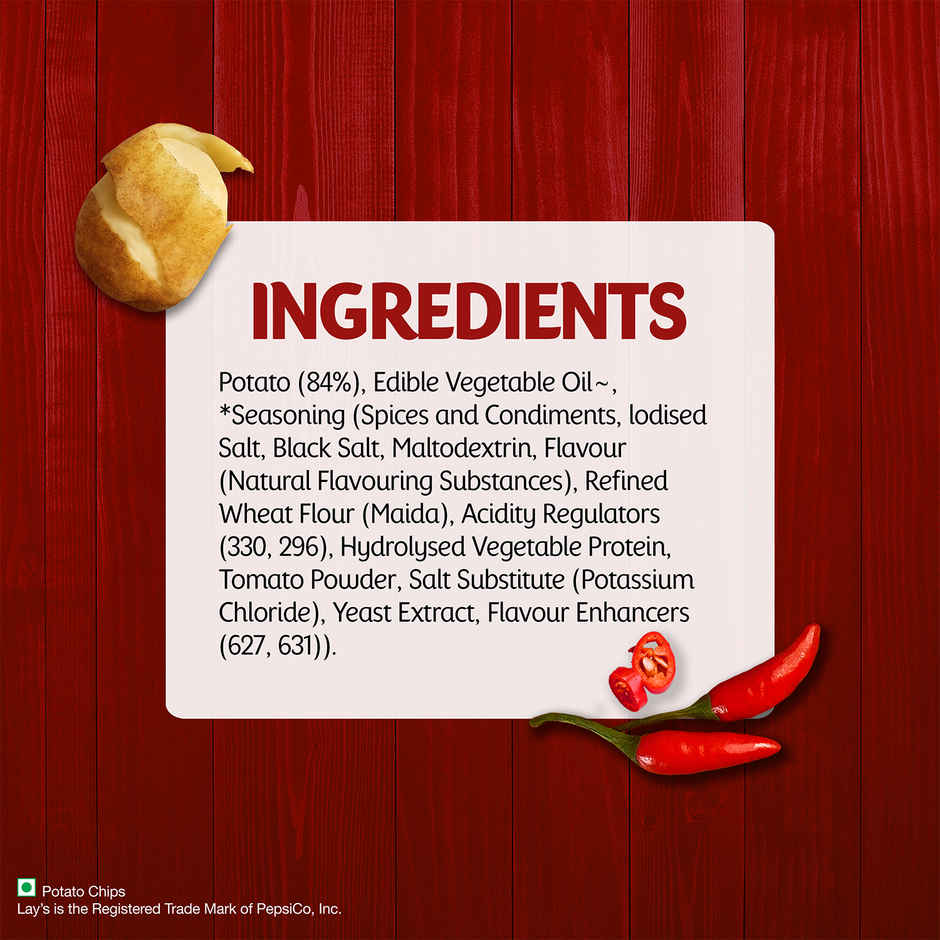 Lay's Hot Chips Style Asian Fiery Chilli Flavour Potato Chips