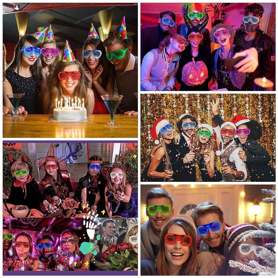 Se7en LED Light Party Glasses (Colour May Vary)