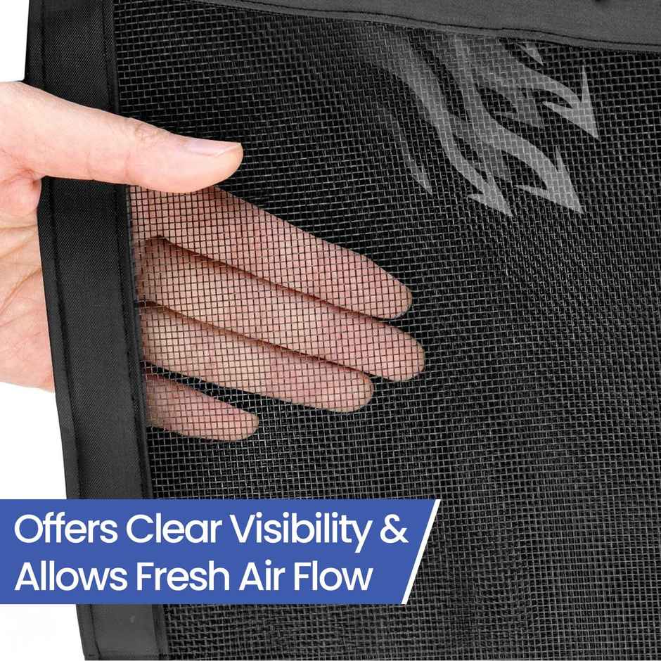 Mr. Right Magnetic Mosquito Net For Door | Black - 210 x 100 cm