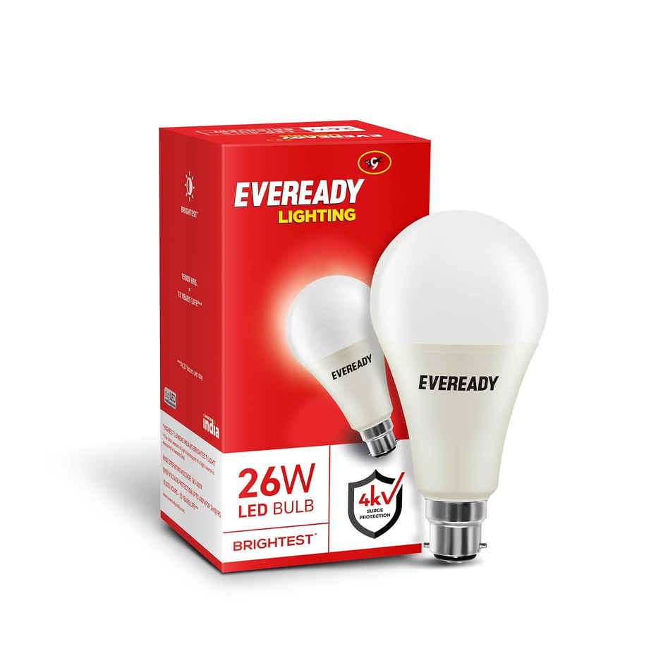 Eveready 26W LED Bulb | Cool Day Light | 6500K | B22 Base