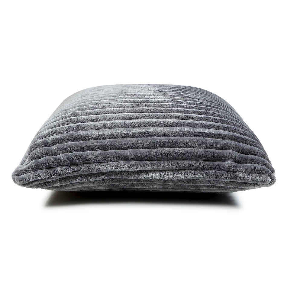Status Ribbed Cushion Cover Set Of 2 40 Cm x 40 Cm - Grey