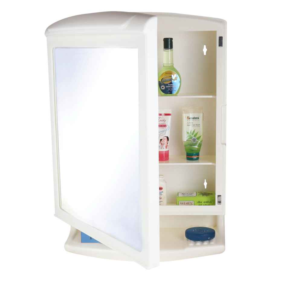Cipla Plast Pride Plastic Bathroom Mirror Cabinet Ivory