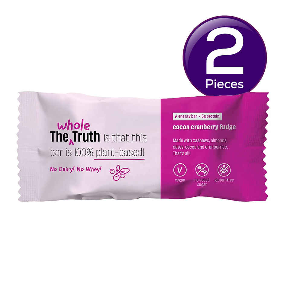 The Whole Truth Choco Cranberry Fudge Energy bar Combo
