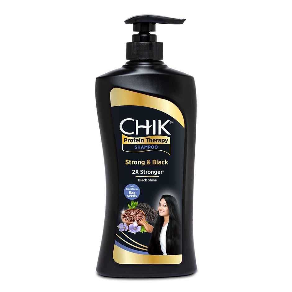 Chik Protein Therapy Shampoo| For Strong & Black Hair | With The Goodness Of Black Tea, and Flax Seeds