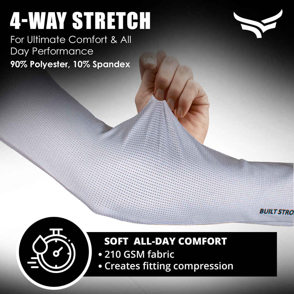 Xtrim UV Tan Protection Arm Sleeves - L (Grey)