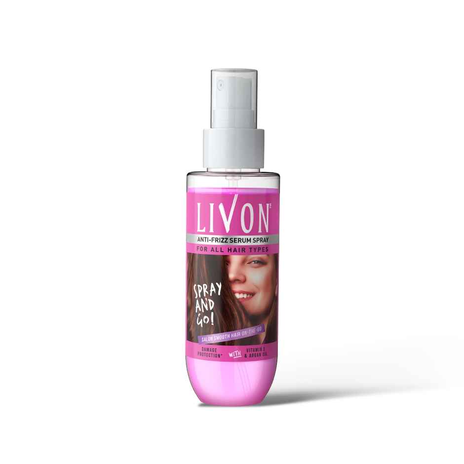 Livon Shake & Spray Serum for on-the-go hair | Provides instant shine & frizz control