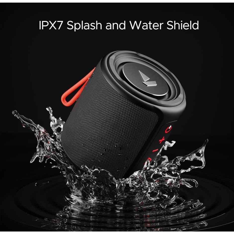 boAt Stone 352 Bluetooth Speaker w/ 10W RMS Stereo Sound & IPX7 Water Resistance (Raging Black)