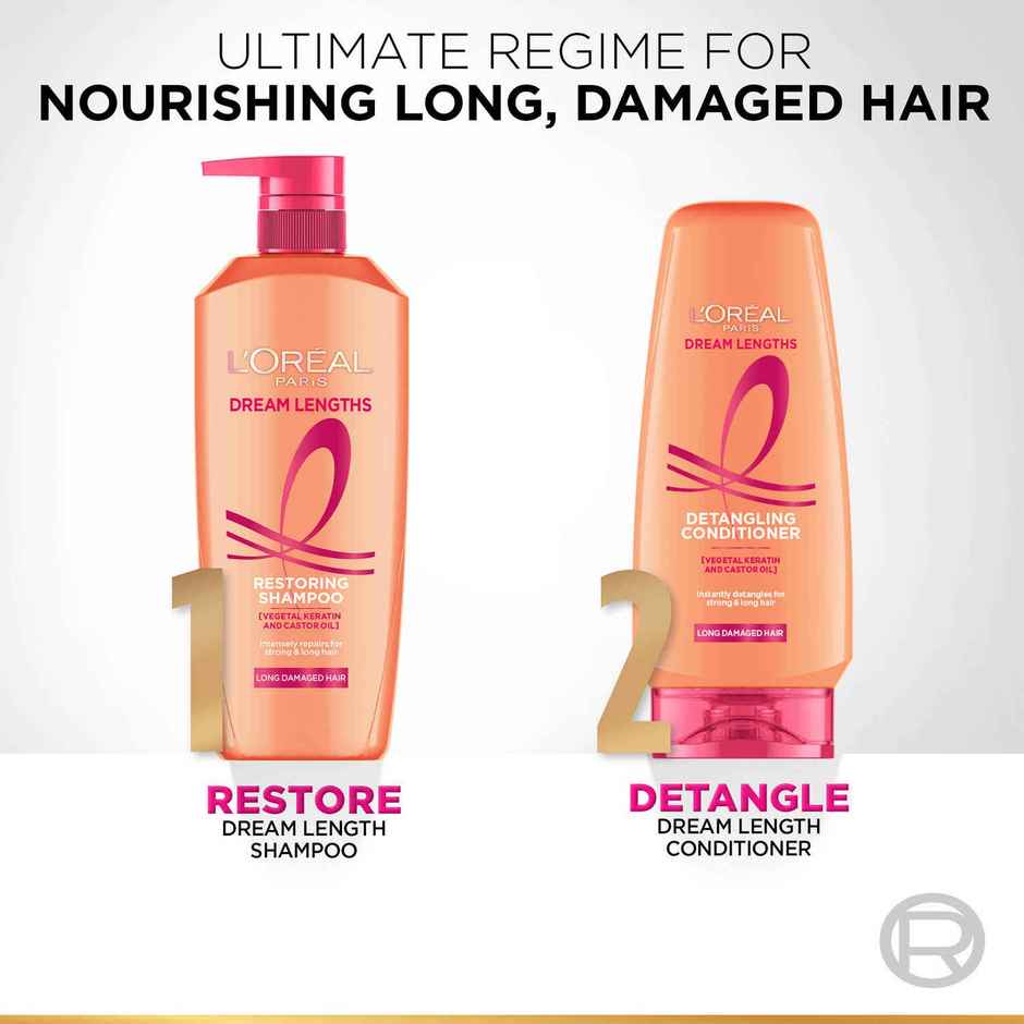 L'Oreal Paris Dream Lengths Shampoo for long,lifeless hair to Nourish and Repair