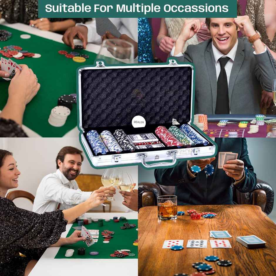 ABK Professional 300 Piece Poker Chip Set with Aluminium Carry Case