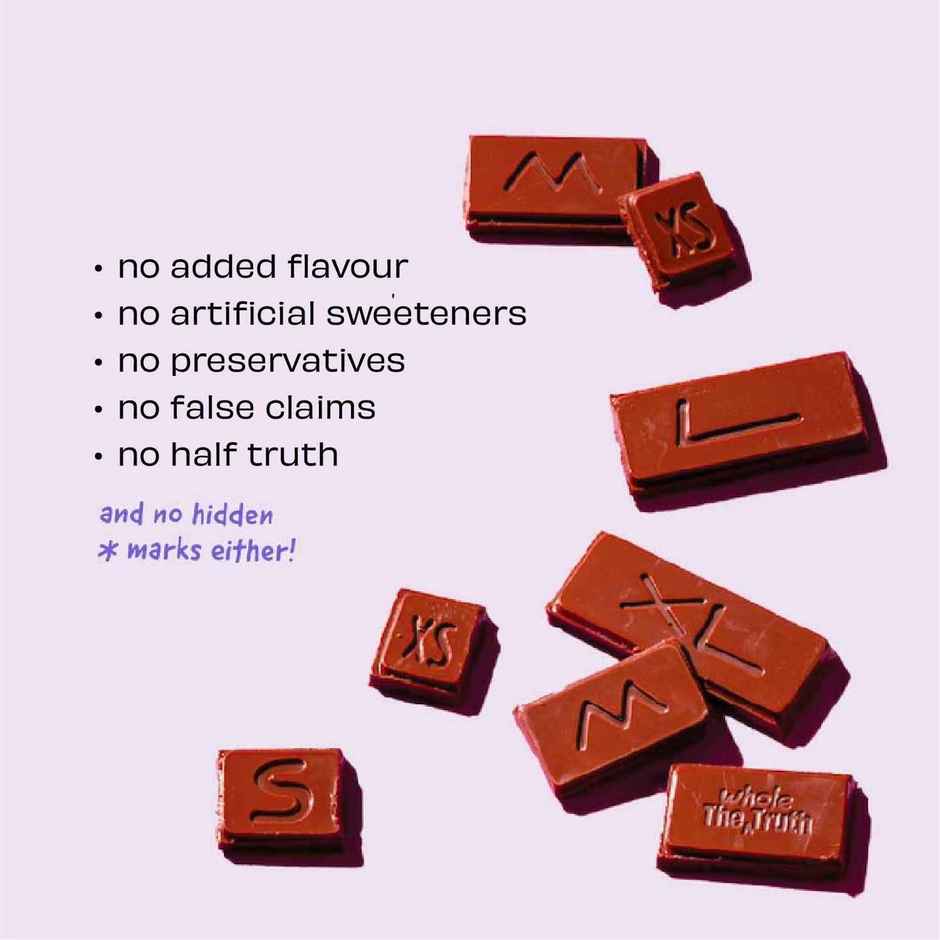 The Whole Truth Dark Cocoa Bar- 71% Dark | 80 G | Sweetened With Dates