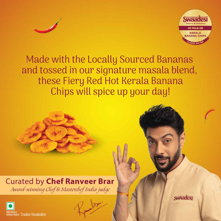 UNIBIC Kerala Banana Chips Fiery Hot | No Palm Oil