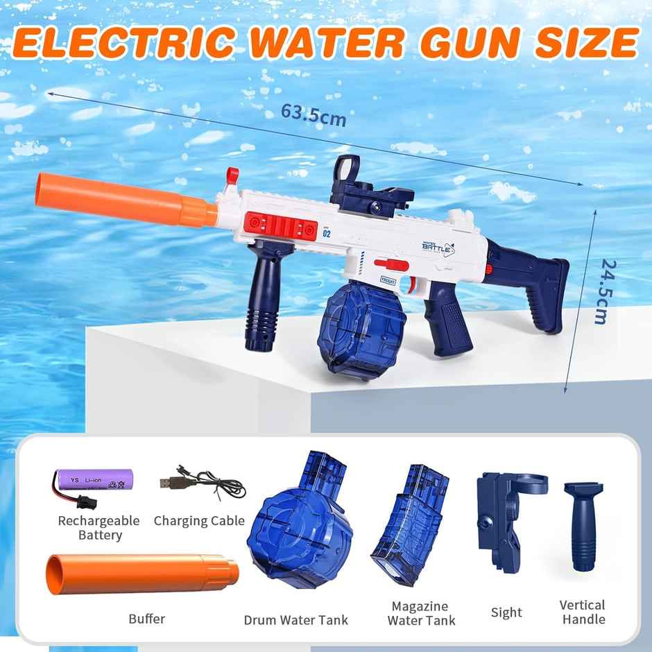 Storio Rechargeable Electric Automatic Water Blaster | Long Range Sniper