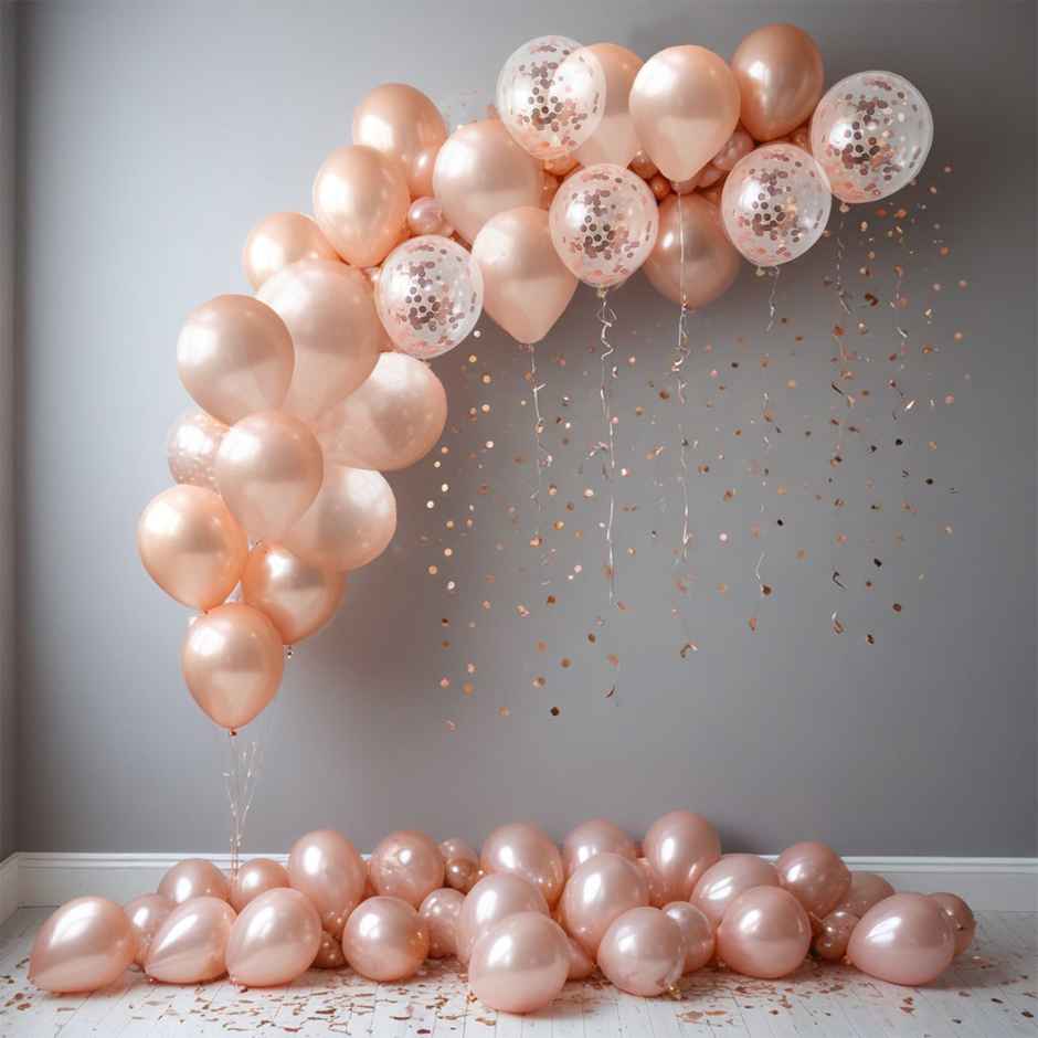 Party Propz Rose Gold Balloon Combo Set Of 25