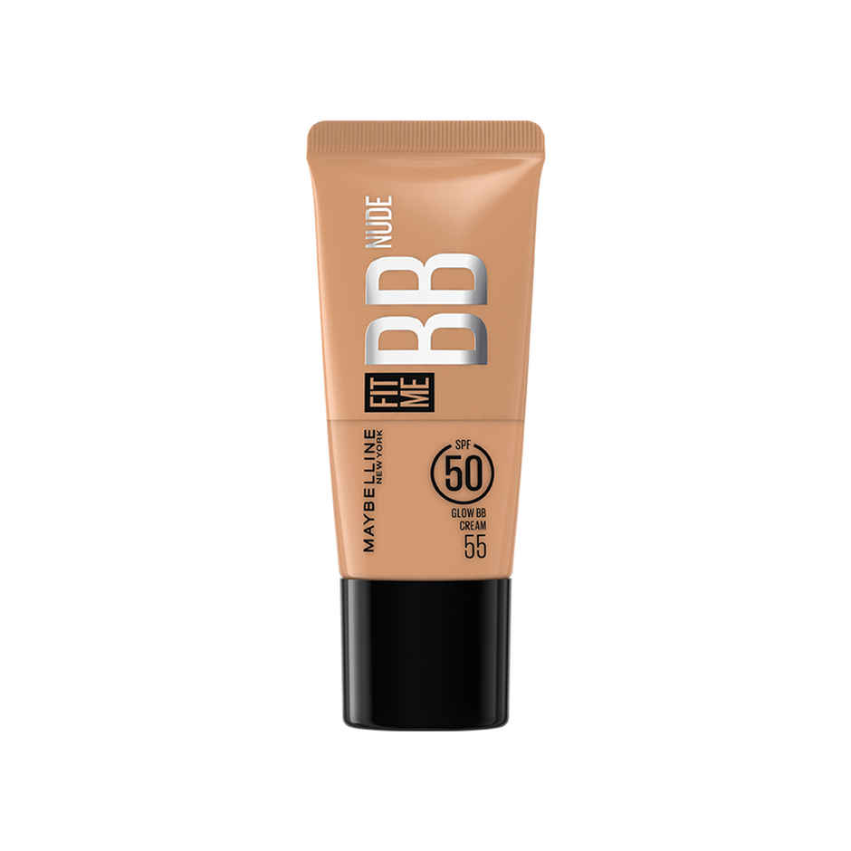 Maybelline Fit Me BB Nude Glow BB Cream, SPF 50 + 24H Hydration - 55