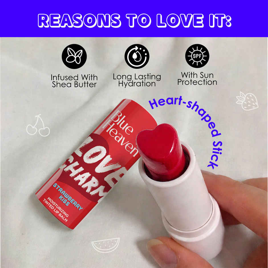 Blue Heaven Love Charm Tinted Lip Balm with Shea Butter SPF