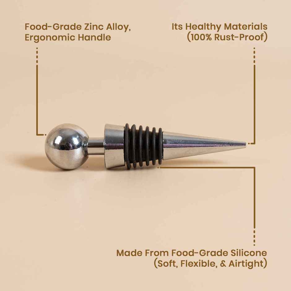 Stainless Steel Bottle Stopper for Wine Combo