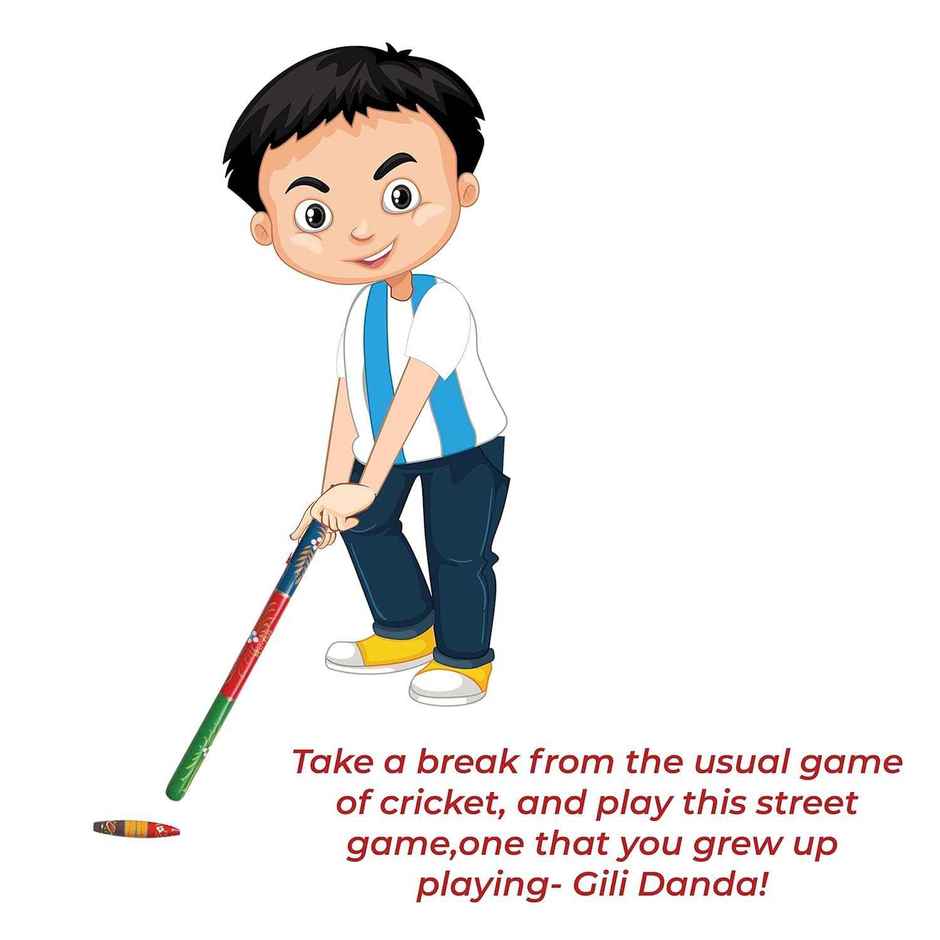 Desi Toys Gilli Danda Set - Traditional Outdoor Game for Children