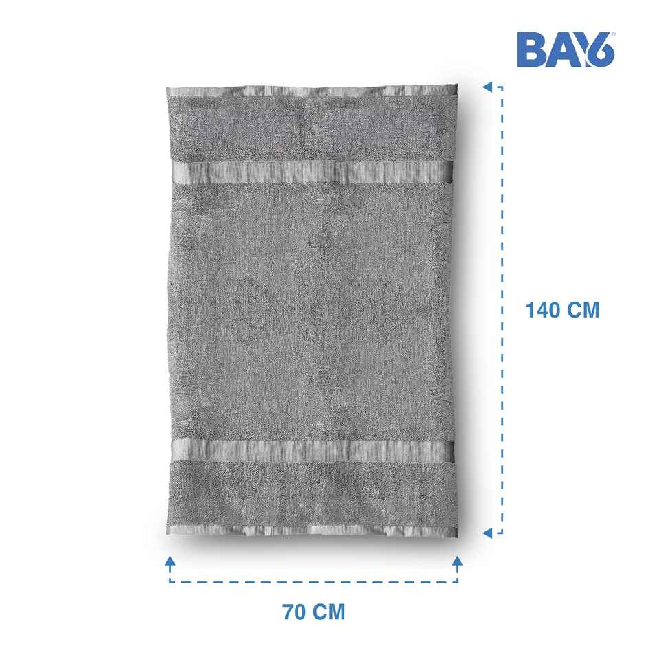 BAY6 Microfibre Moxy Bath Towel Grey - 70 x 140 cm