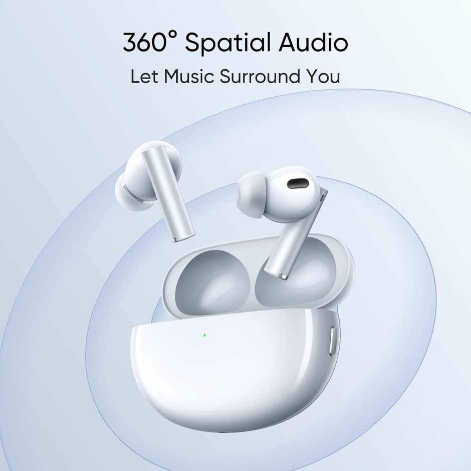 realme in Ear Buds Air 6 Pro with Dual Drivers(11Mm+6Mmtweeter),40 Hours Play Time,Fast Charge,50 Db ANC,Lhdc 5.0,55Ms Low Latency, Spatial Audio,Ip55 Dust&Water Resistant,Bt V5.3(Silver Blue)