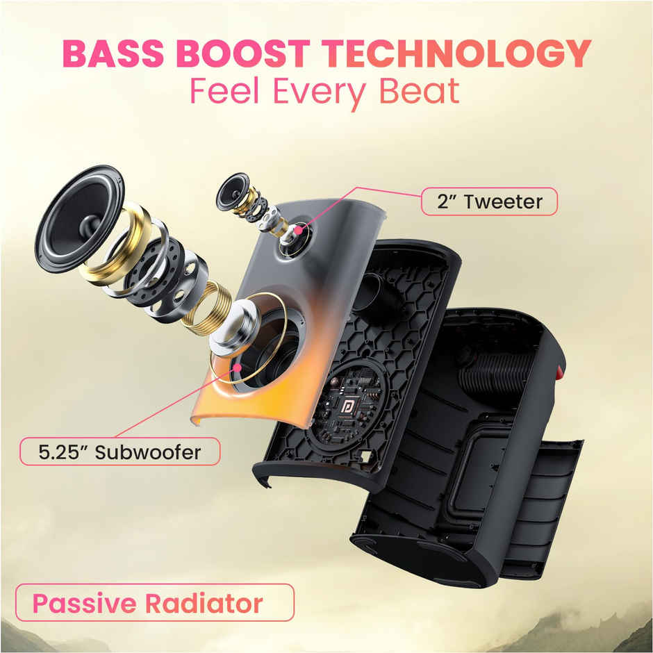 Portronics 60W High Power Party Speaker | Black