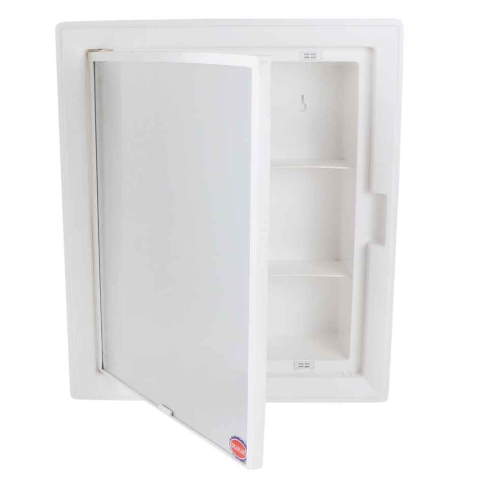 Cipla Plast Glam Plastic Bathroom Mirror Cabinet White
