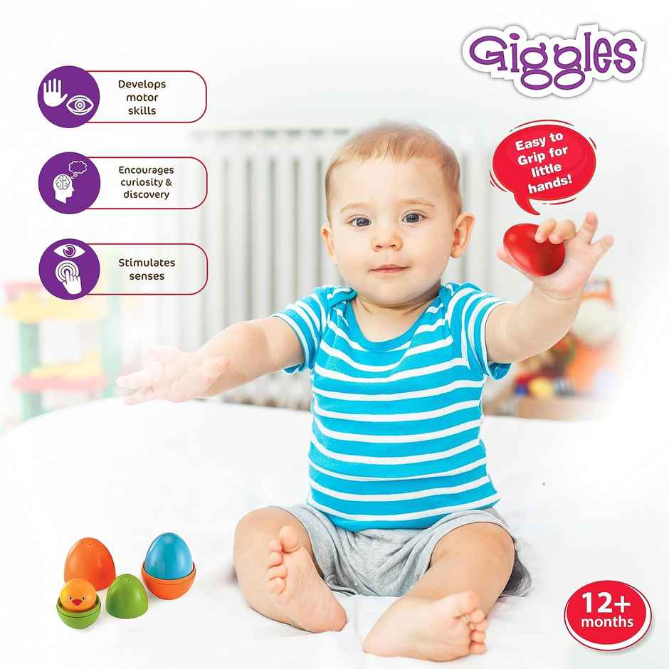 Giggles Funskool Nesting Eggs | Encourages Curiosity & Discovery | 12 Months+