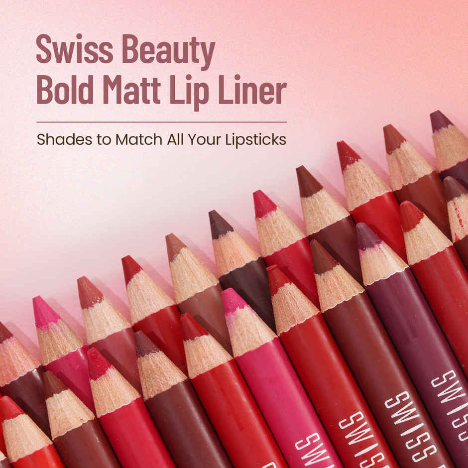 Swiss Beauty Bold Matt Lip Liner - 08 Orange Red