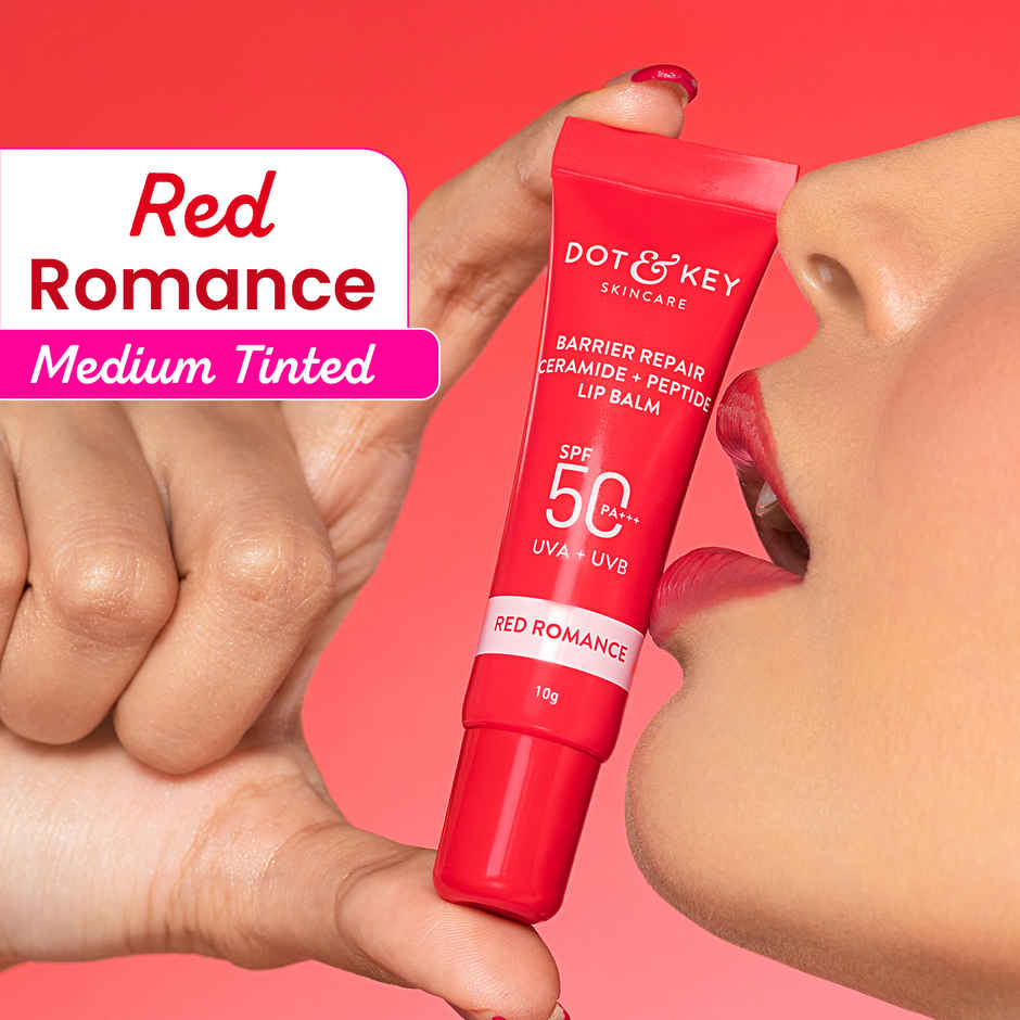 Dot & Key Barrier Repair Ceramide & Peptide Lip Balm Spf 50, Pa+++ | Red Romance