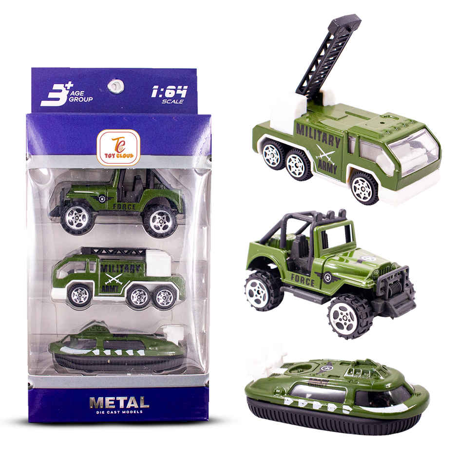 Toy Cloud Free Wheel Die Cast Metal Military Vehicle 1:64 Scale Model Vehicles Toys