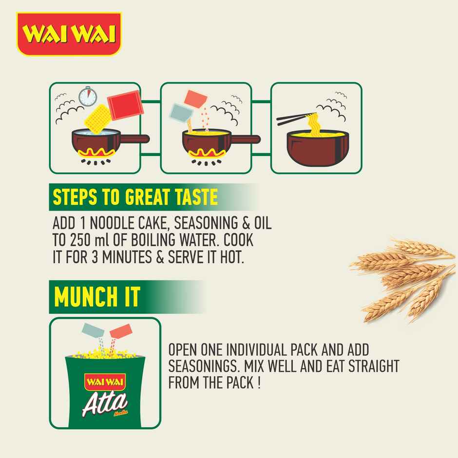 Wai Wai Atta Ndls 5In1 Veg