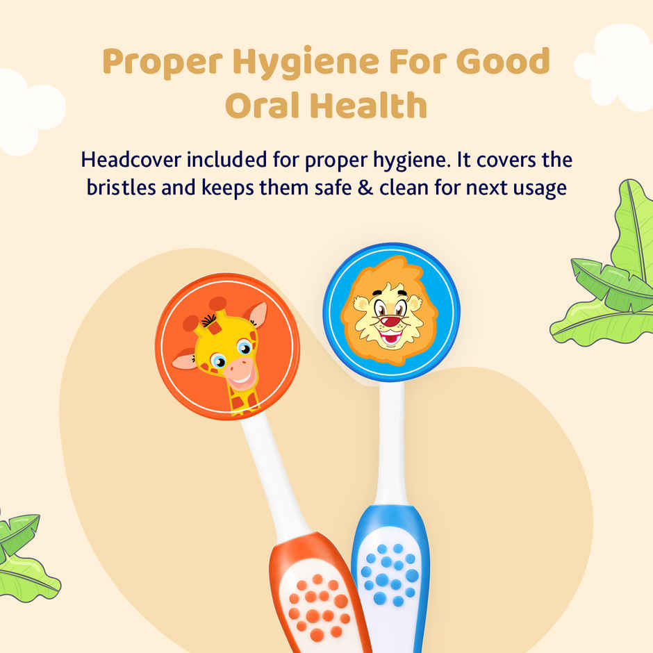 Chicco Toothbrush Set Blue+Orange 3Y-8Y