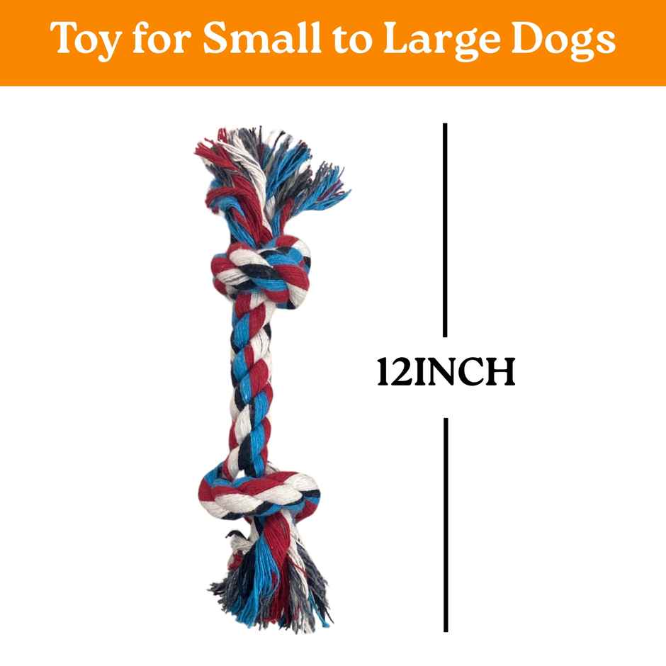 Payton Perry Cotton 2 Knot Rope Chew Toy | Multicolour