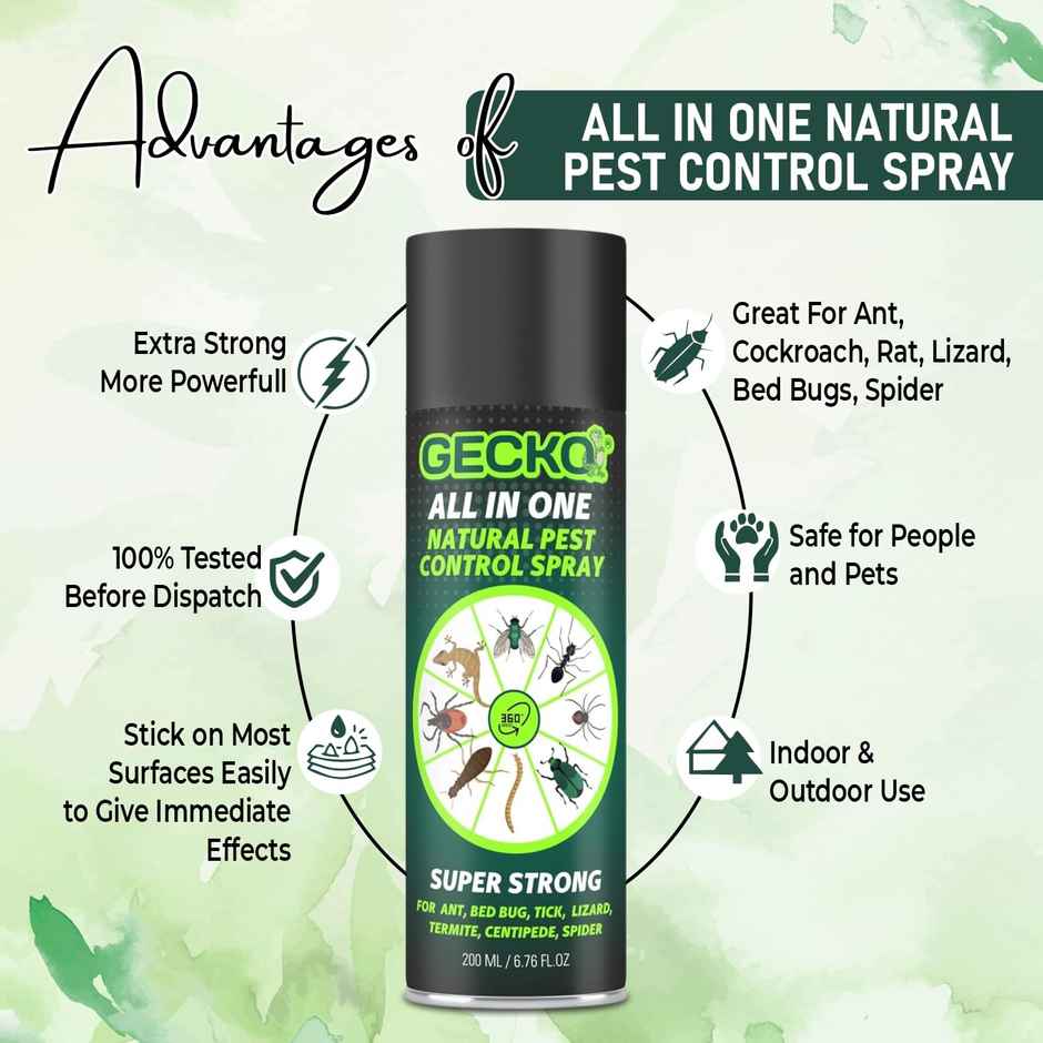 Gecko All In One Natural Pest Control Spray | Non-Toxic