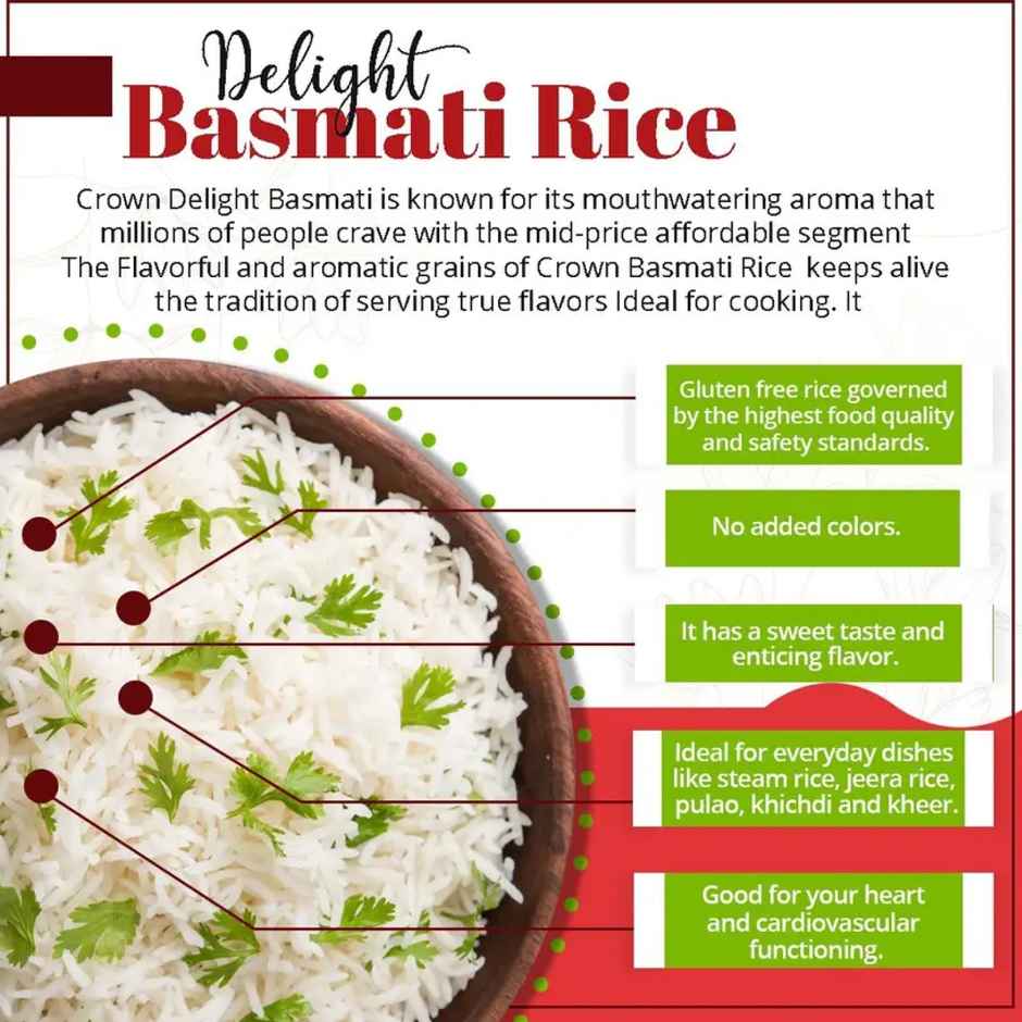 Crown Delight Basmati Rice (XXL Long grain Rice)
