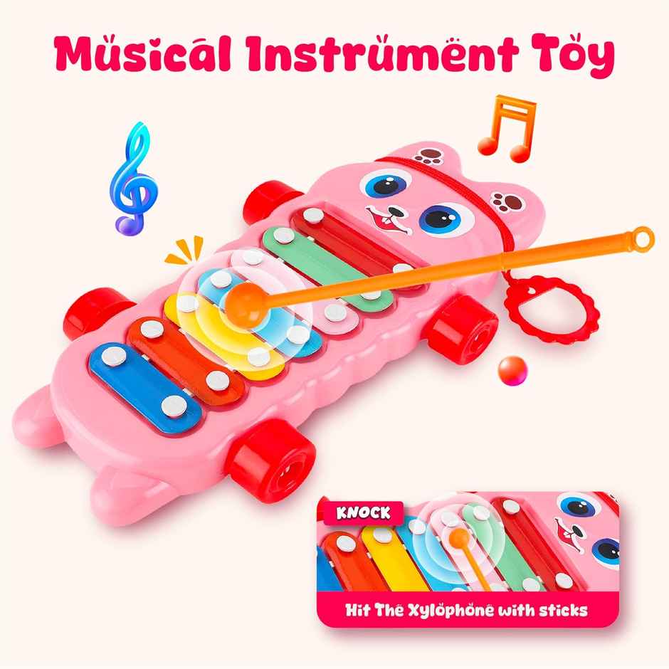 Mommers- Xylophone Musical Educational Toy for Kid | 1-3 Year Old - Pink